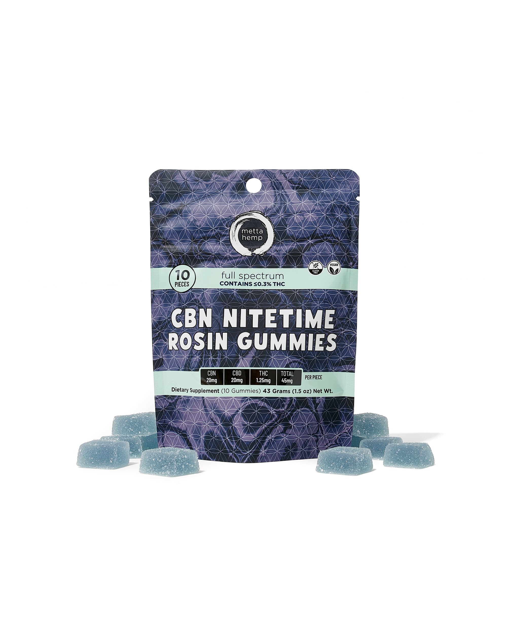 CBN Nitetime Rosin Gummies | Metta Hemp